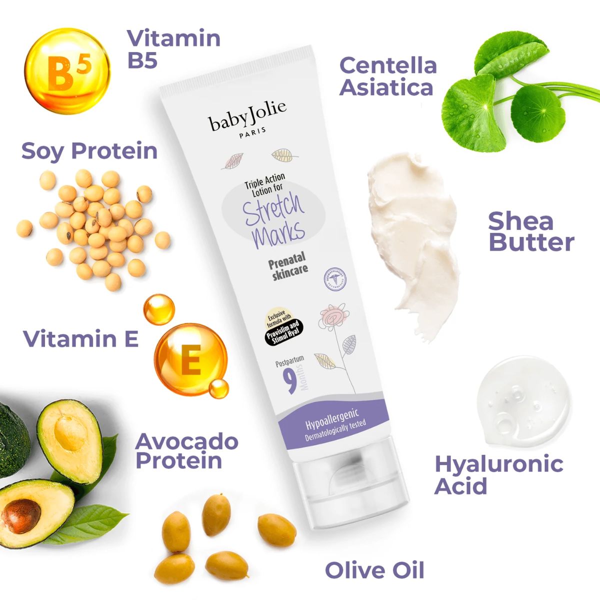 Creme De Prevenção De Estrias Baby Jolie Paris 212g on Luna Baby Store Miami