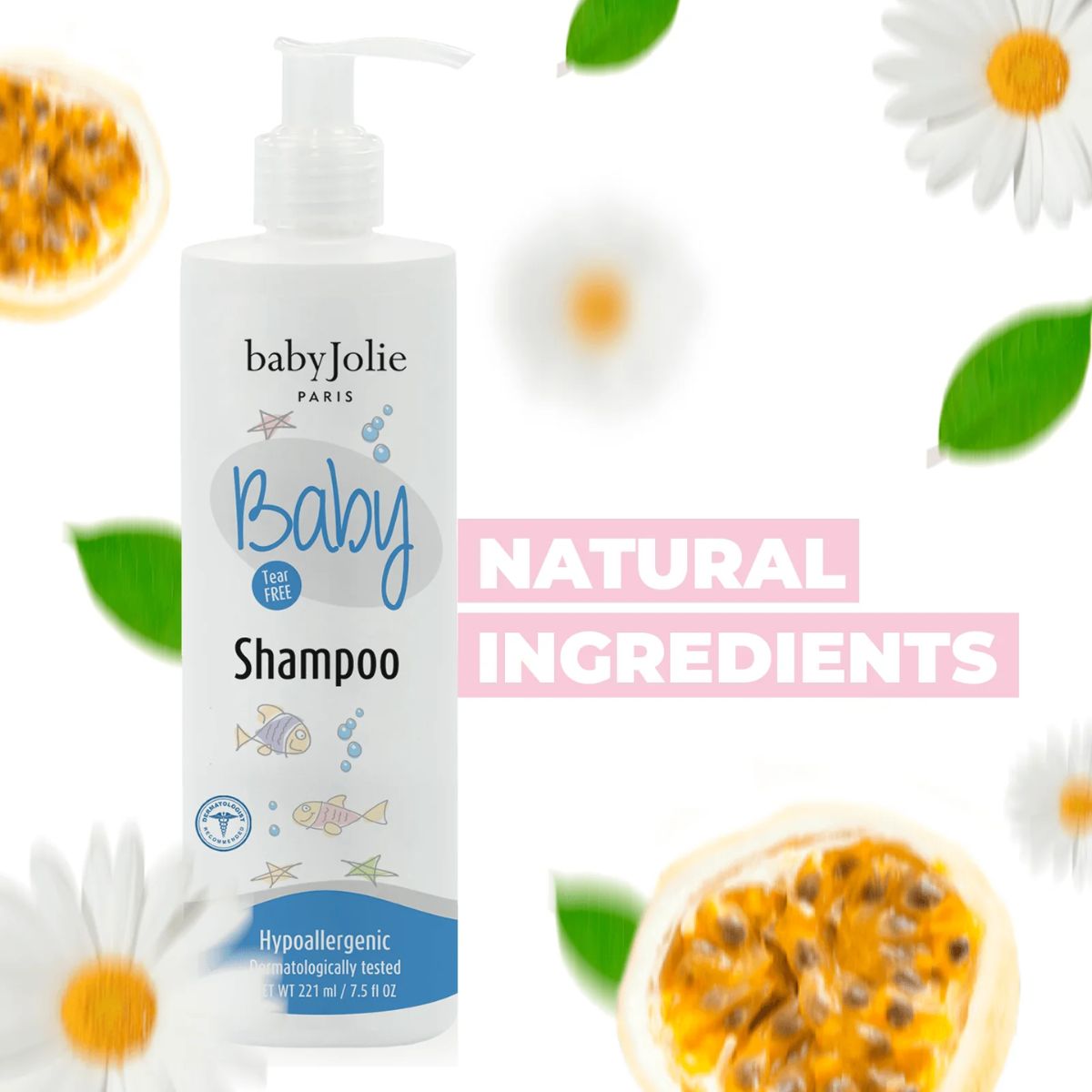 Shampoo Baby Jolie sem Lágrimas para Bebês 7,5 Oz