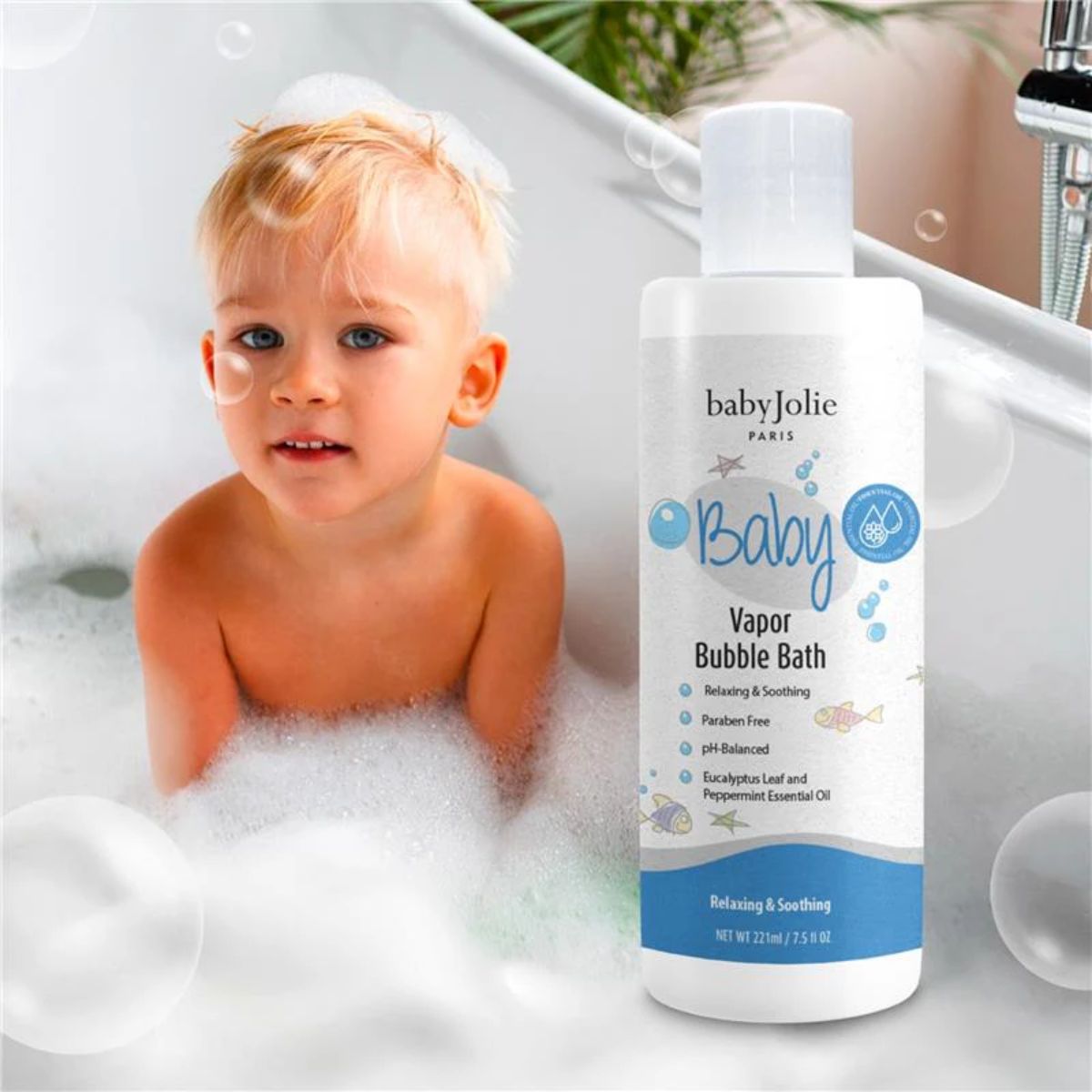 Vapor de Banho de Espuma Baby Jolie Para Bebês 210ML