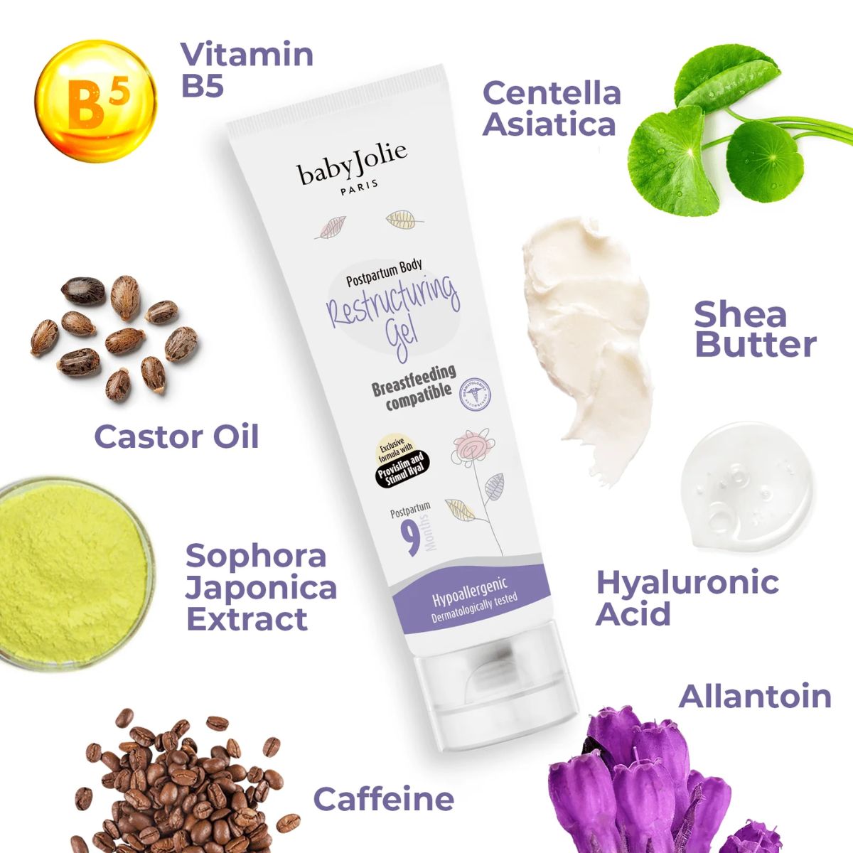 Gel de Reestruturação Corporal Pré e Pós Gravidez - Baby Jolie Paris 198g