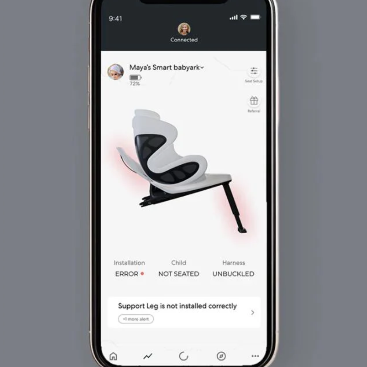 Cadeirinha conversível Babyark Smart - Eggshell White / Glacier Ice