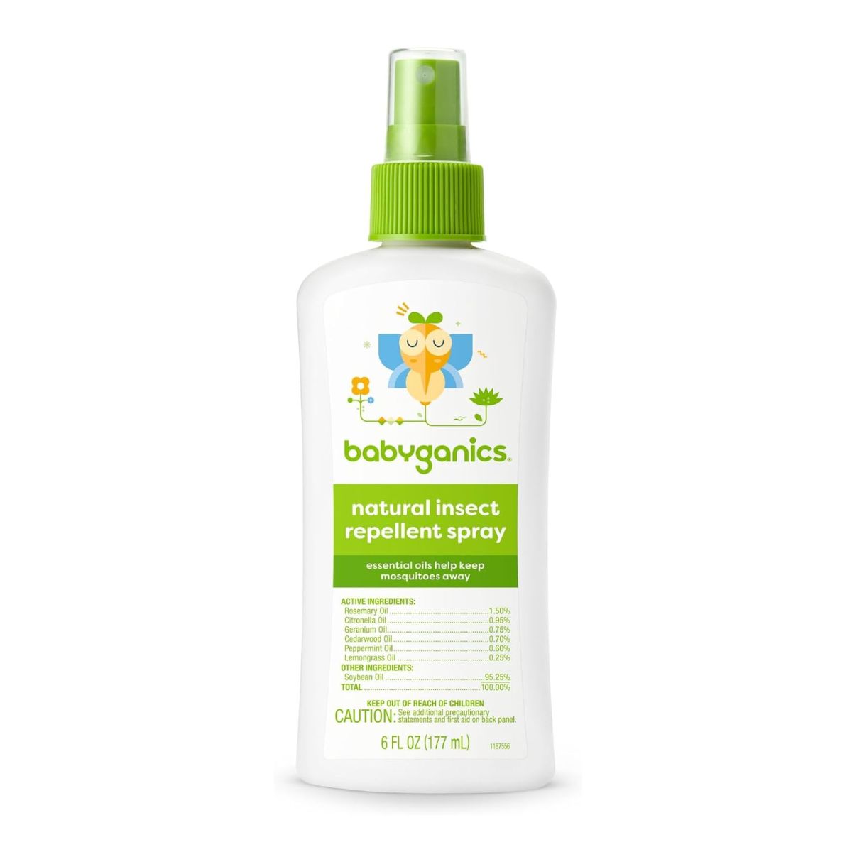 Repelente Natural Babyganics Spray 177ml