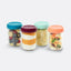 Kit Com 4 Potes Armazenadores de Vidro Para Papinhas Babymoov 220ML on Luna Baby Store Miami