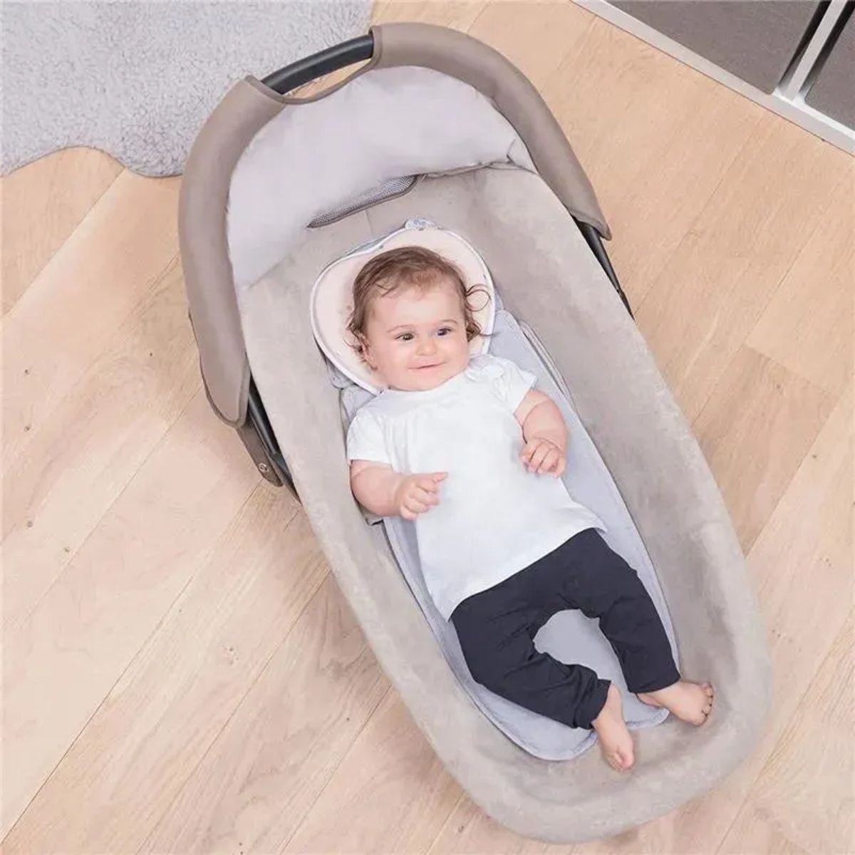 Travesseiro Infantil Para Plagiocefalia Babymoov Cinza