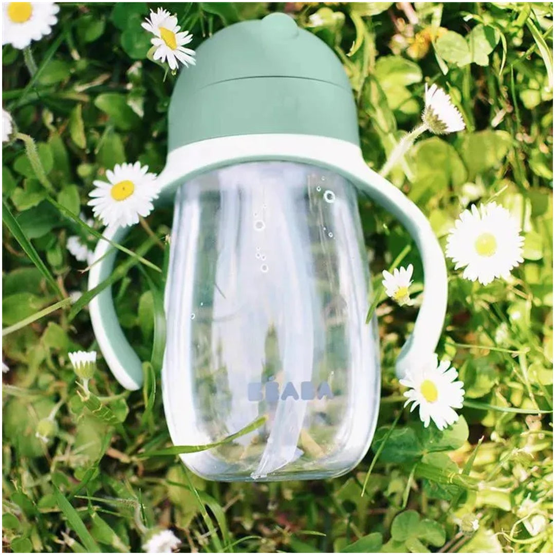 Beaba - Copo Canudinho de Palha, Sálvia