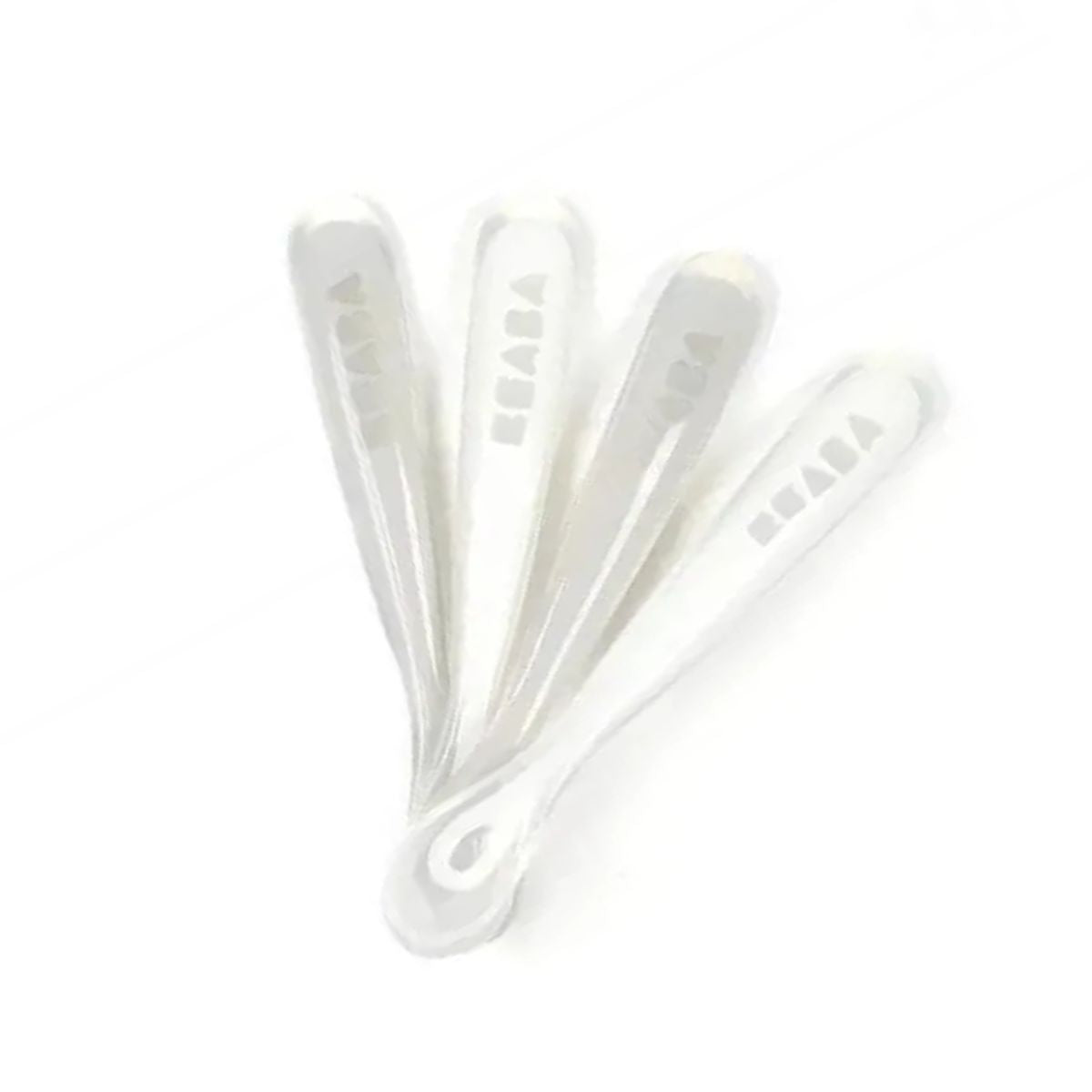Beaba - 4Pk Colheres de Silicone de Primeiro Estágio, Nuvem
