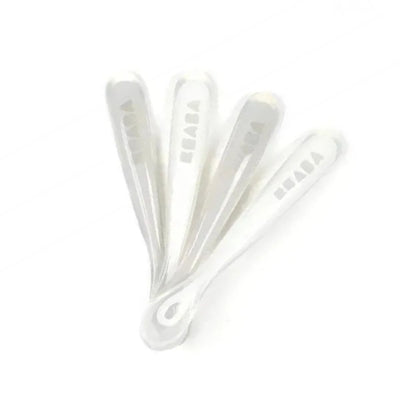 Beaba - 4Pk Colheres de Silicone de Primeiro Estágio, Nuvem