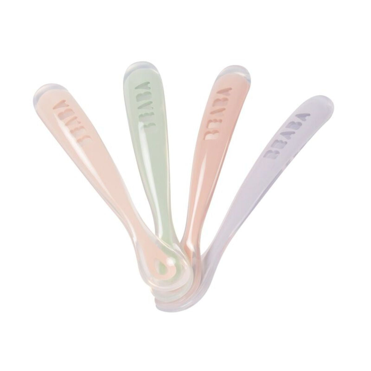 Kit de Colheres Infantil em Silicone Beaba 4 peças Cotcandy