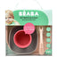 Beaba Silicone Suction Meal Set - Set of 4 - Rose - Luna Baby Store Miami