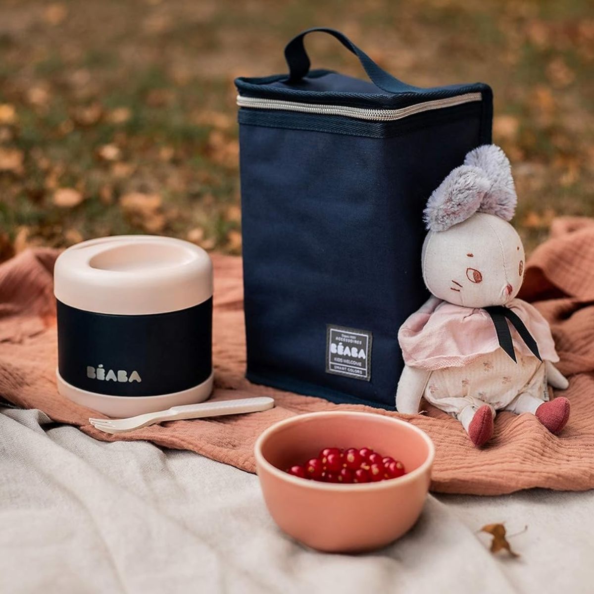 Beaba - Jarra de aço inoxidável de 16 onças, meia-noite on Luna Baby Store Miami