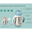 Beaba Stainless Steel Straw Sippy Cup - Oat on Luna Baby Store Miami