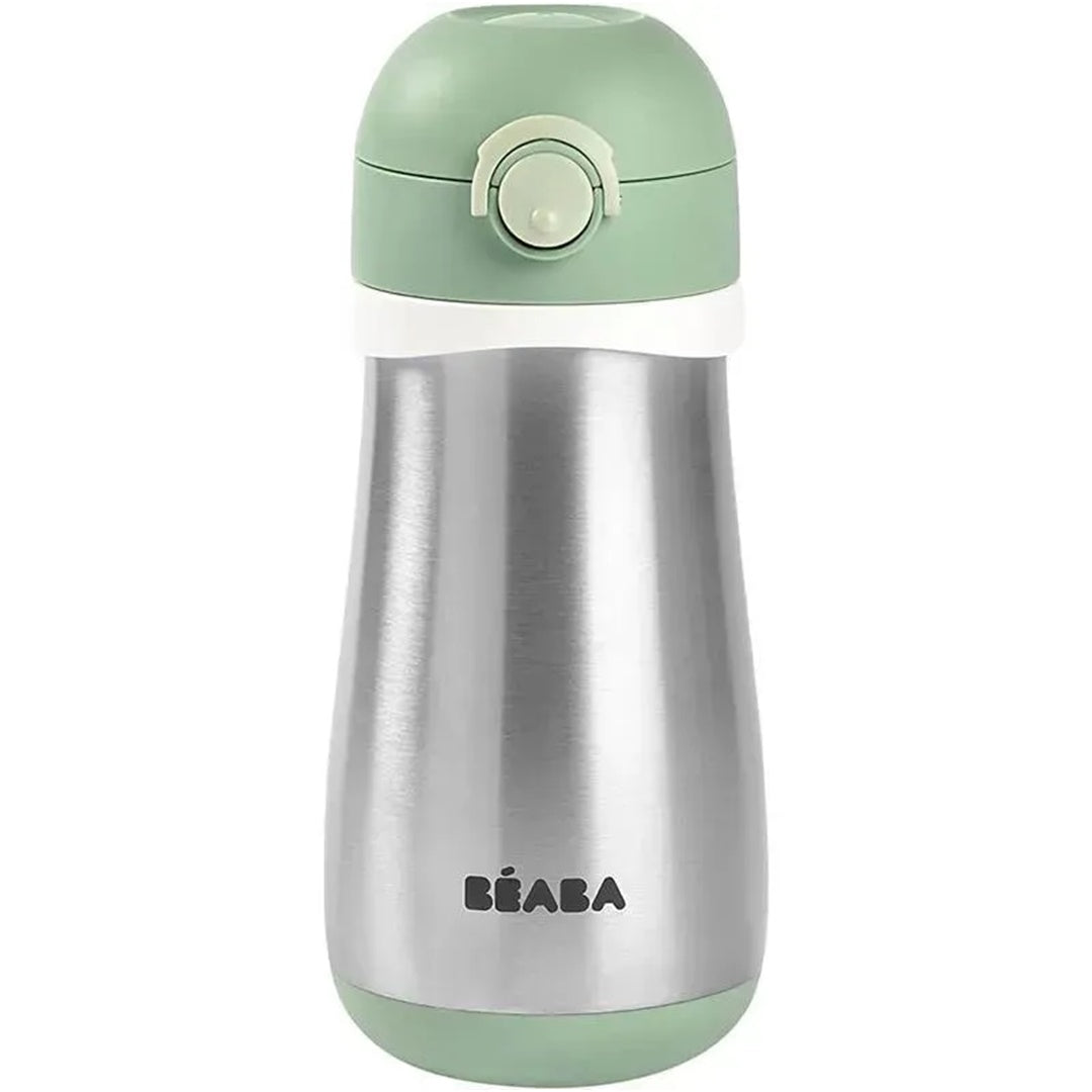 Beaba - Garrafa de água infantil de aço inoxidável, Sálvia