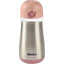Beaba - Garrafa de Água Infantil de Aço Inoxidável, Rosa