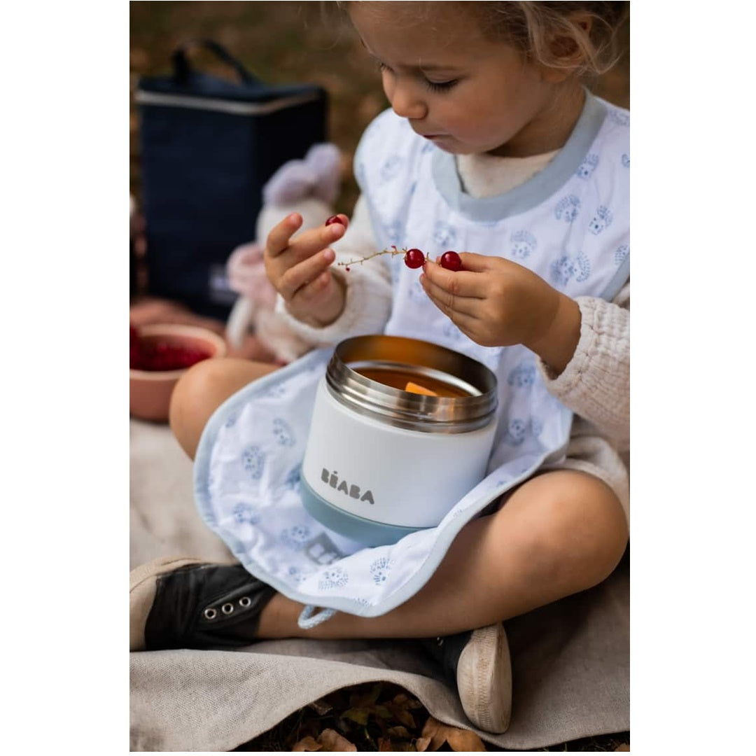 Beaba - Jarra de Aço Inoxidável 16 Oz, Nuvem
