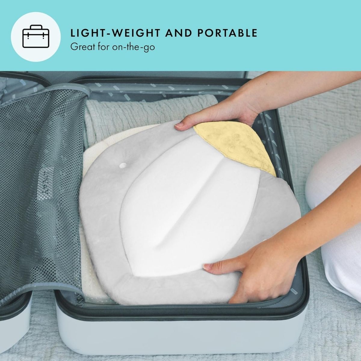 Almofada Para Banho Blooming Bath Gray/Light Yellow on Luna Baby Store Miami