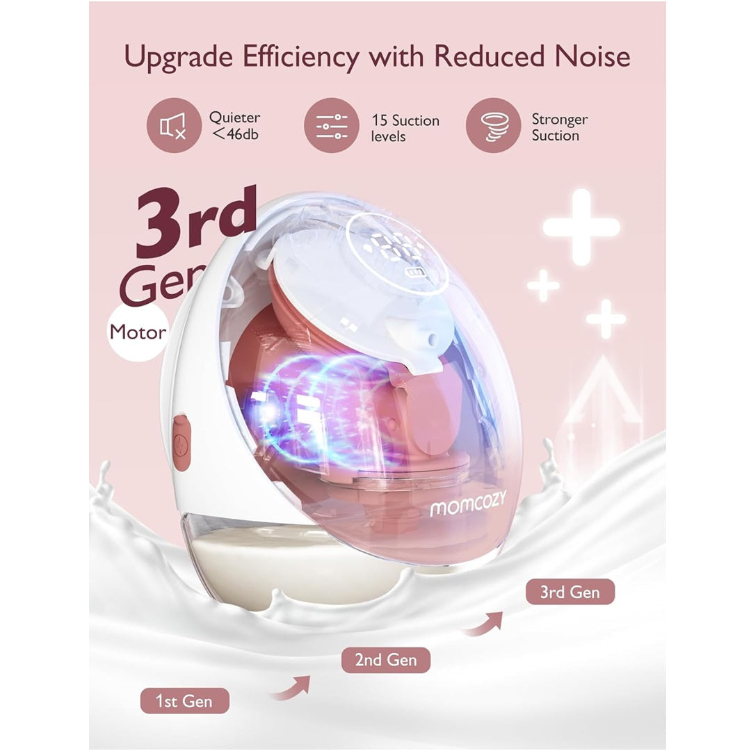 Momcozy M9 Hands-Free Wearable Electric Breast Pump Single - Luna Baby Store Miami