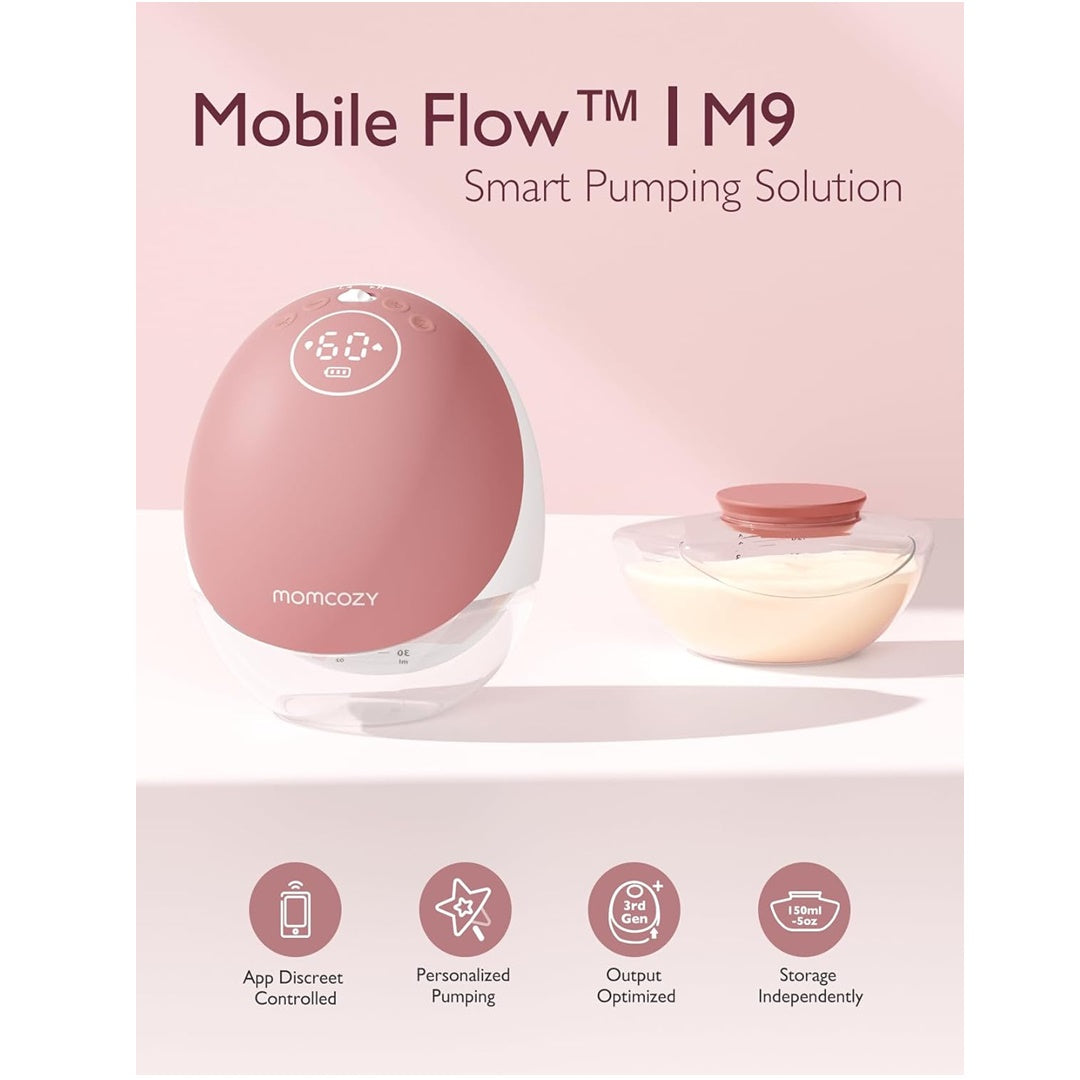 Momcozy M9 Hands-Free Wearable Electric Breast Pump Single - Luna Baby Store Miami