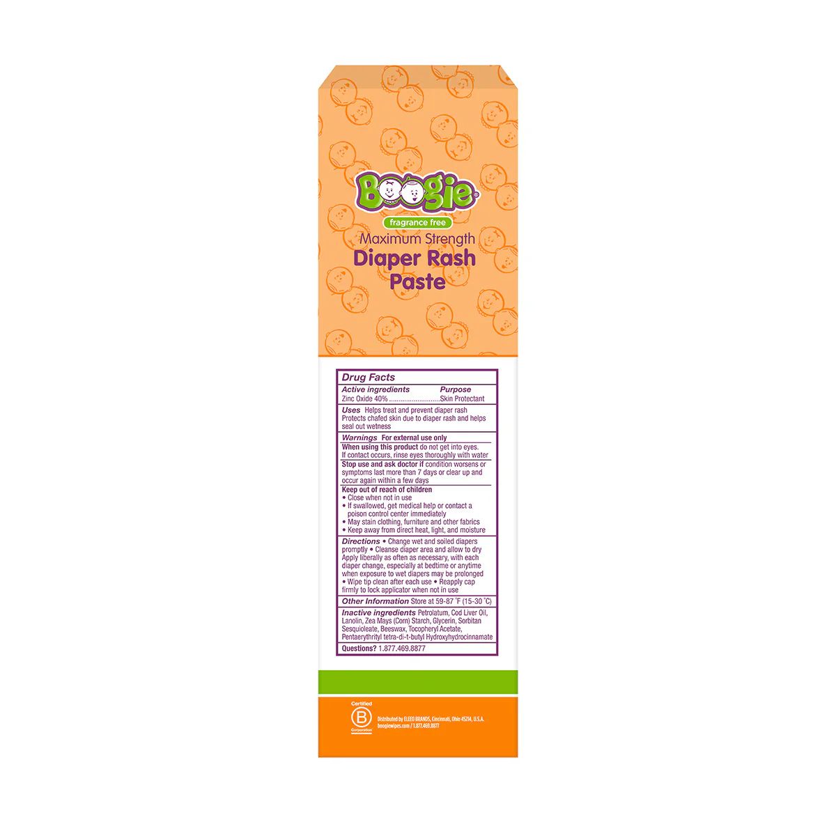 Boogie Maximum Strength Diaper Rash Paste 40% Zinc Oxide - 4 oz
