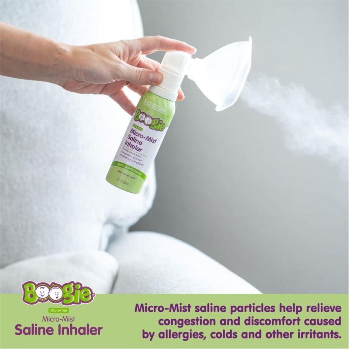 Inalador Spray Saline Micro-Mist Boogie Para Constipação Nasal