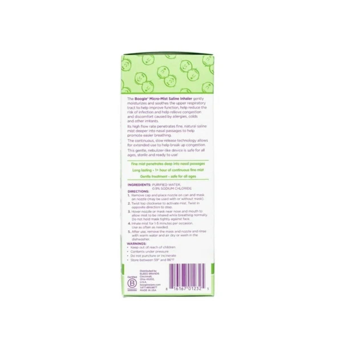 Inalador Spray Saline Micro-Mist Boogie Para Constipação Nasal