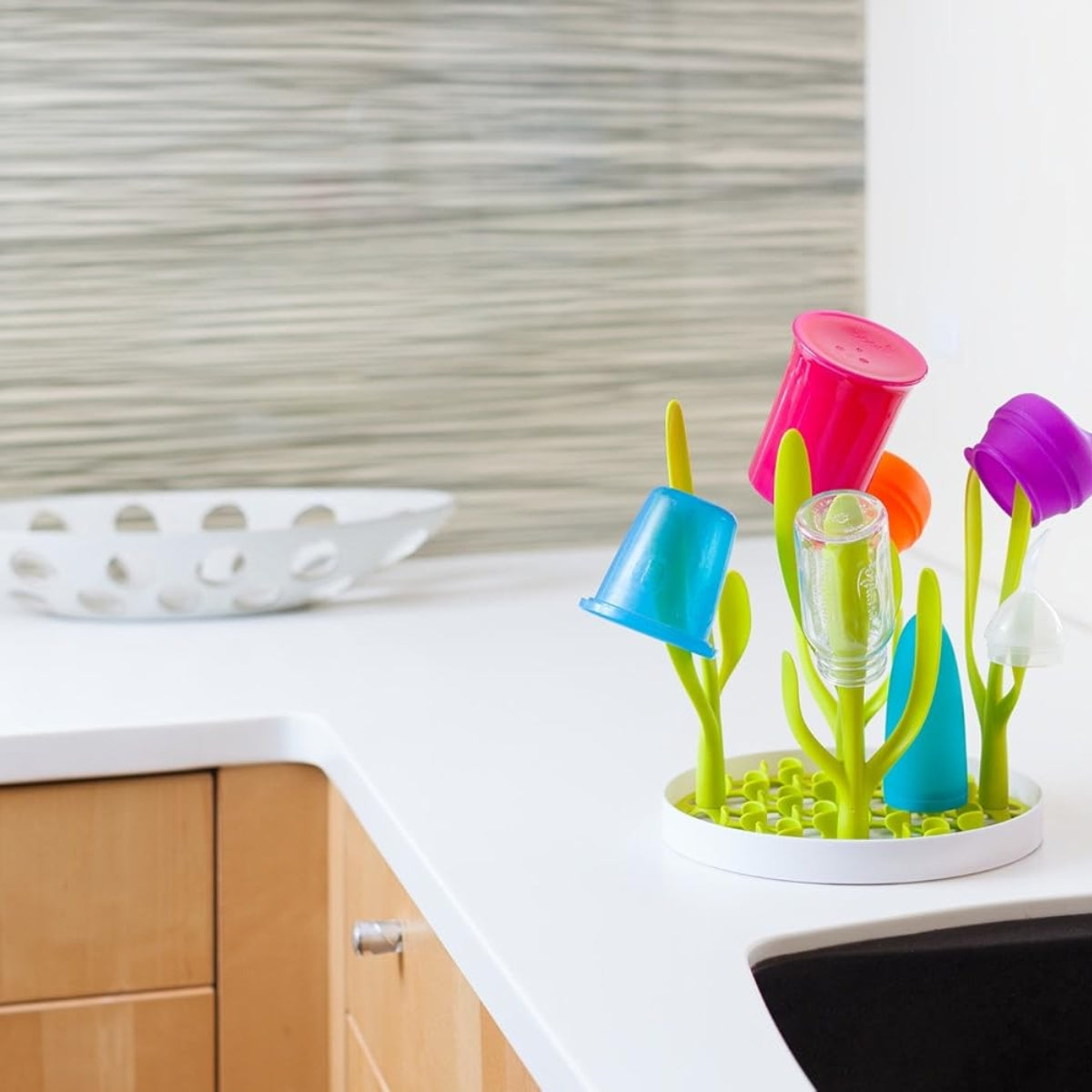 Boon Countertop Drying Rack Boon Sprig Countertop Drying Rack - Green – Luna Baby Store Miami