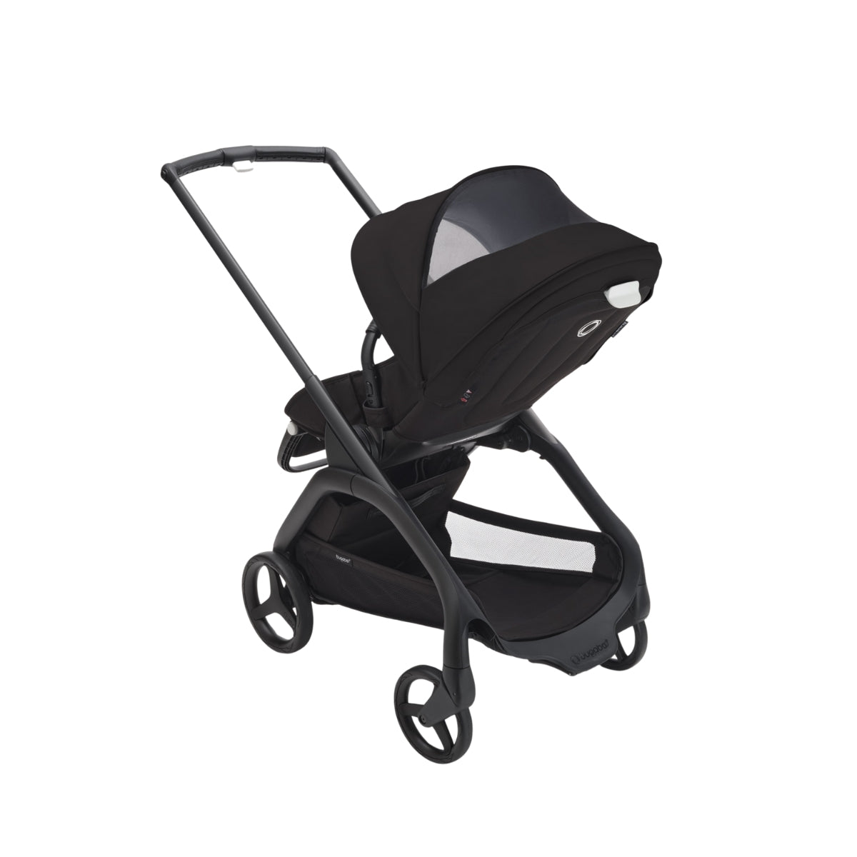 Carrinho de Bebê Bugaboo Dragonfly Midnight black/ Skyline blue com estrutura grafite on Luna Baby Store Miami