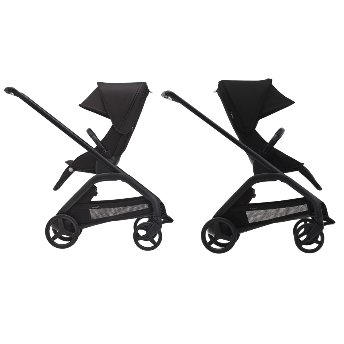 Carrinho de Bebê Bugaboo Dragonfly Midnight black/ Skyline blue com estrutura grafite on Luna Baby Store Miami