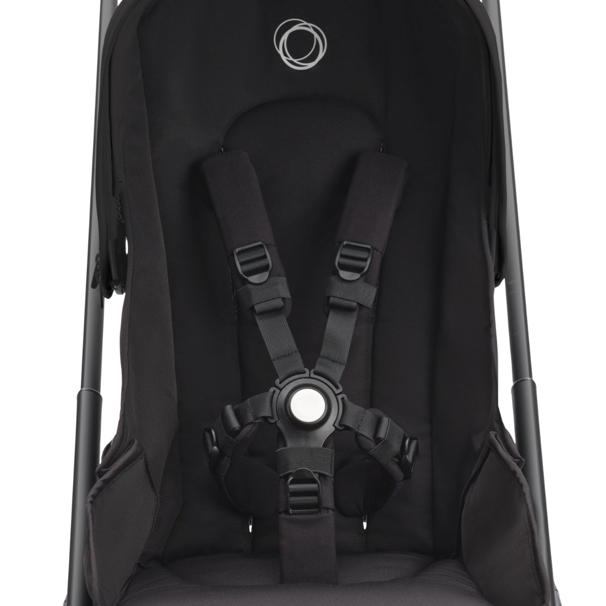 Carrinho de Bebê Bugaboo Dragonfly Midnight black/ Skyline blue com estrutura grafite on Luna Baby Store Miami