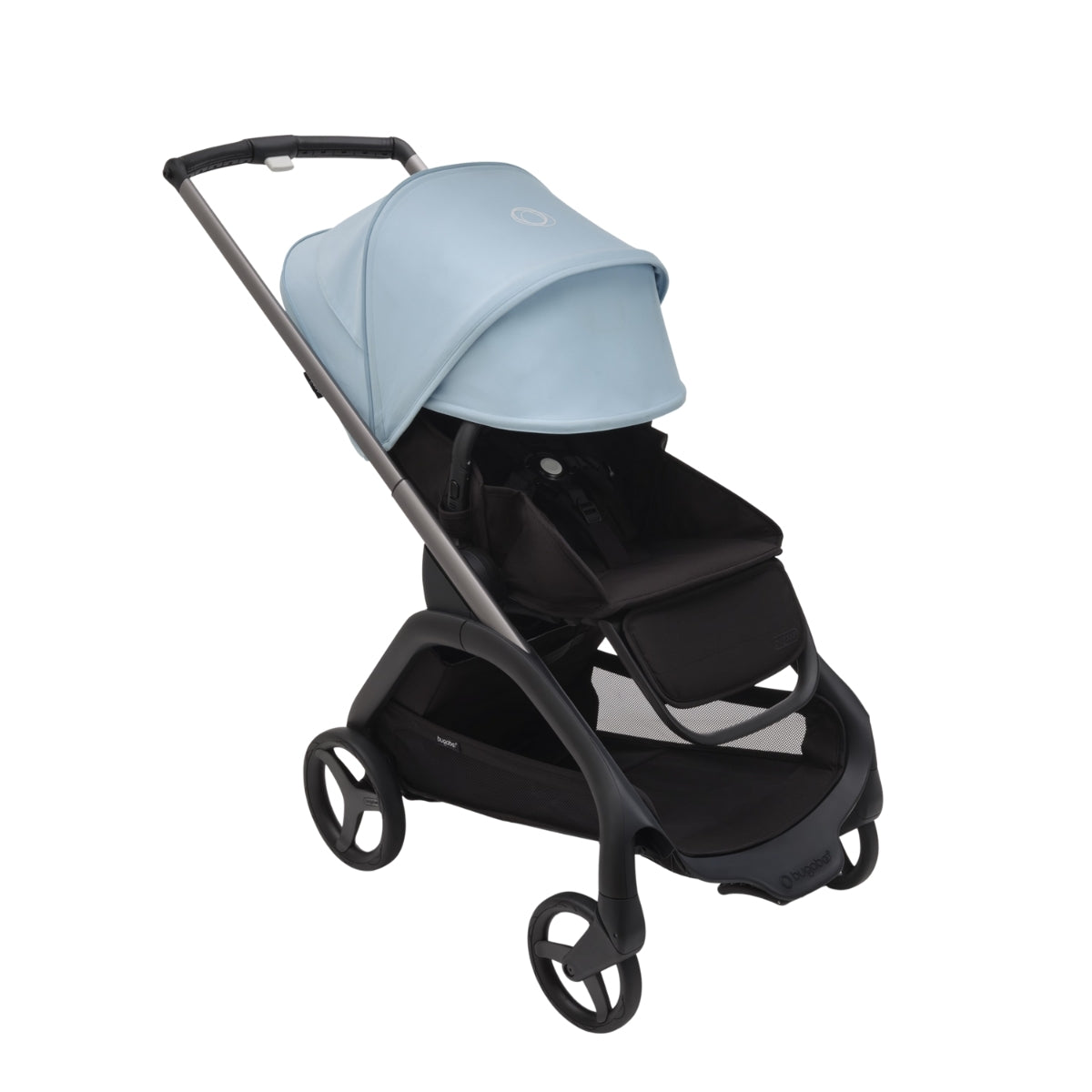 Carrinho de Bebê Bugaboo Dragonfly Midnight black/ Skyline blue com estrutura grafite