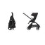 Carrinho de Bebê Bugaboo Dragonfly Midnight black/ Skyline blue com estrutura grafite on Luna Baby Store Miami