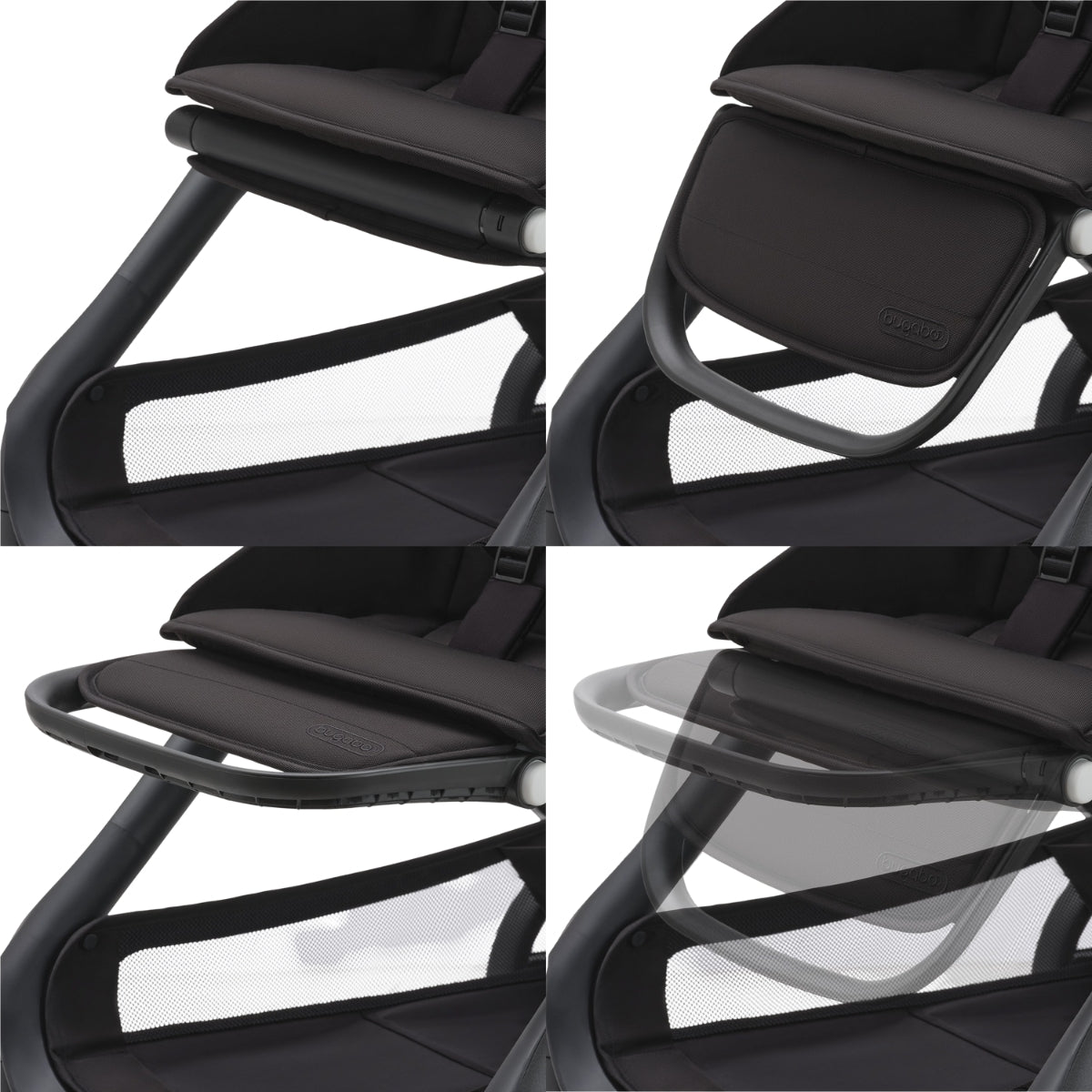 Carrinho de Bebê Bugaboo Dragonfly Midnight black/ Skyline blue com estrutura grafite on Luna Baby Store Miami