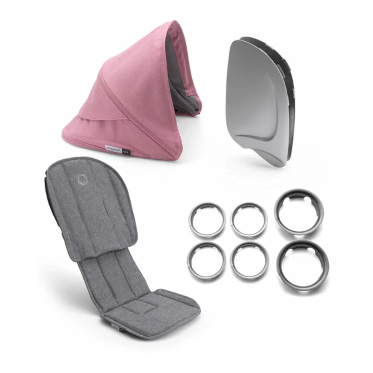 Bugaboo Ant Style Set Grey Melange/ Pink Melange on Luna Baby Store Miami