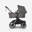 Bugaboo Donkey 5 Mono Bassinet and Seat - All Grey Melange/Graphite Chassis
