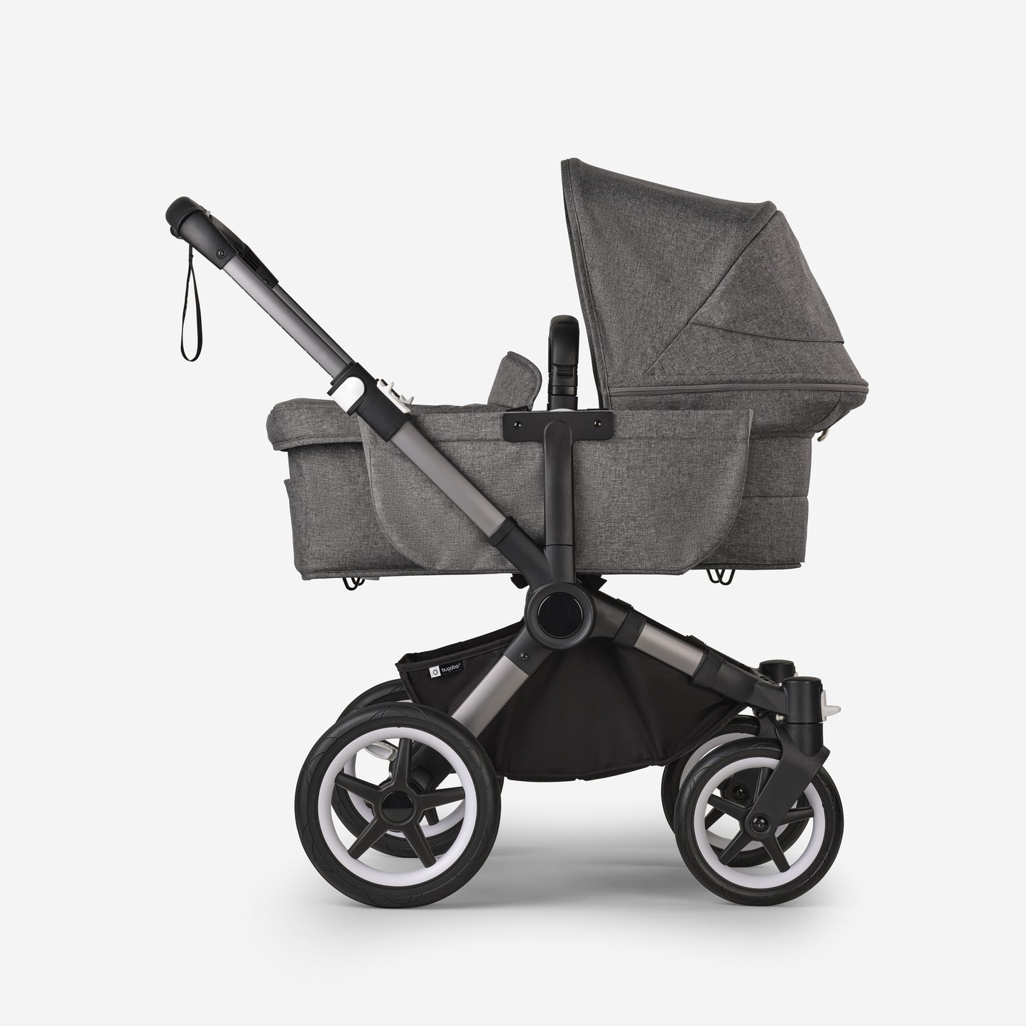 Bugaboo Donkey 5 Mono Bassinet and Seat - All Grey Melange/Graphite Chassis