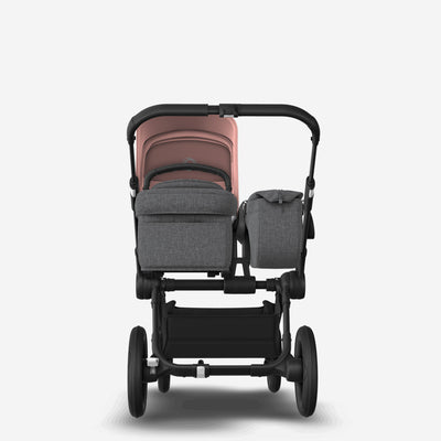 Bugaboo Donkey 5 Mono Bassinet and Seat - Morning Pink/Grey Melange/Black Chassis