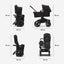 Bugaboo Donkey 5 Mono Bassinet and Seat - All Grey Melange/Graphite Chassis