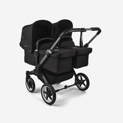 Bugaboo Donkey 5 Twin Bassinet And Stroller -  All Midnight Black/Graphite Chassis