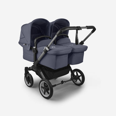 Bugaboo Donkey 5 Twin Bassinet And Stroller -  All Stormy Blue/Graphite Chassis