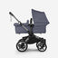 Bugaboo Donkey 5 Twin Bassinet And Stroller -  All Stormy Blue/Graphite Chassis