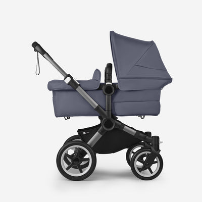 Bugaboo Donkey 5 Twin Bassinet And Stroller -  All Stormy Blue/Graphite Chassis