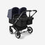 Bugaboo Donkey 5 Twin Bassinet And Stroller -  Stormy Blue Canopy/Midnight Black/Graphite Chassis