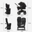 Bugaboo Donkey 5 Twin Bassinet And Stroller -  Stormy Blue Canopy/Midnight Black/Graphite Chassis
