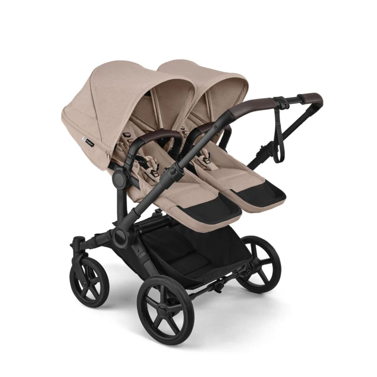 Bugaboo Donkey 6 Complete Single-to-Double Stroller - Black / Desert Taupe Melange on Luna Baby Store Miami