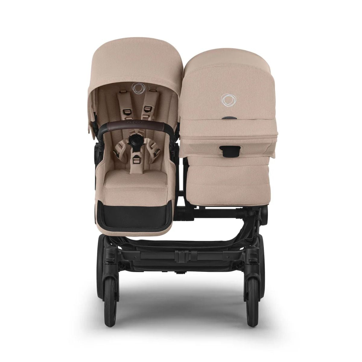 Bugaboo Donkey 6 Complete Single-to-Double Stroller - Black / Desert Taupe Melange on Luna Baby Store Miami
