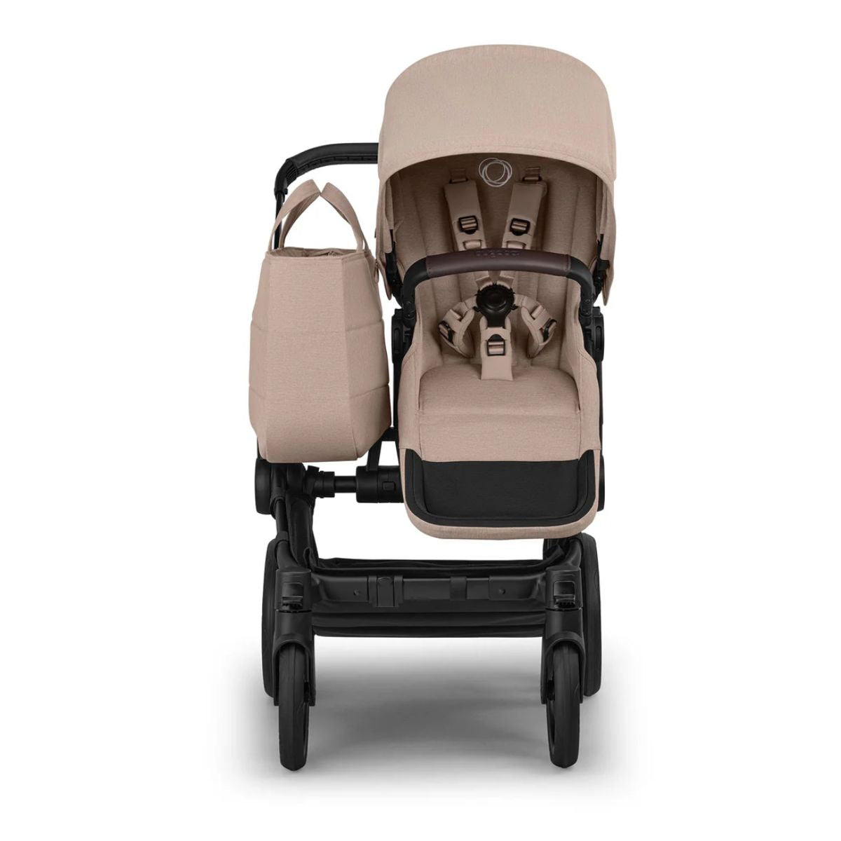 Bugaboo Donkey 6 Complete Single-to-Double Stroller - Black / Desert Taupe Melange on Luna Baby Store Miami