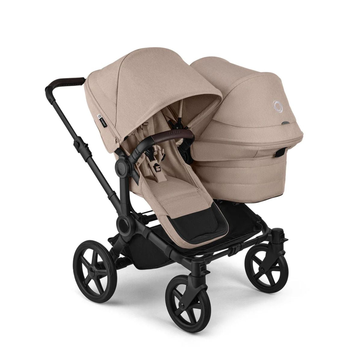 Bugaboo Donkey 6 Complete Single-to-Double Stroller - Black / Desert Taupe Melange