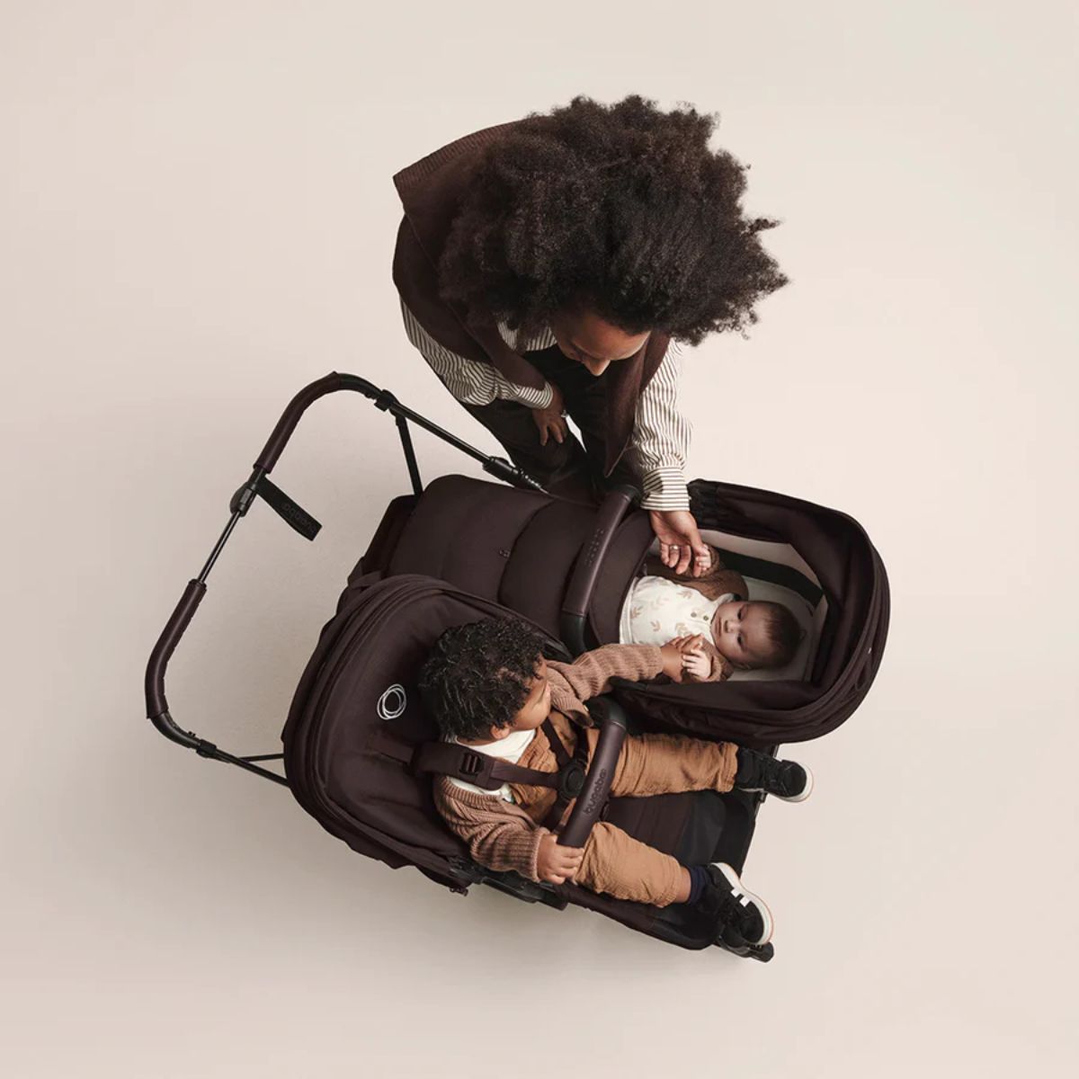 Bugaboo Donkey 6 Complete Single-to-Double Stroller - Black / Moon Grey