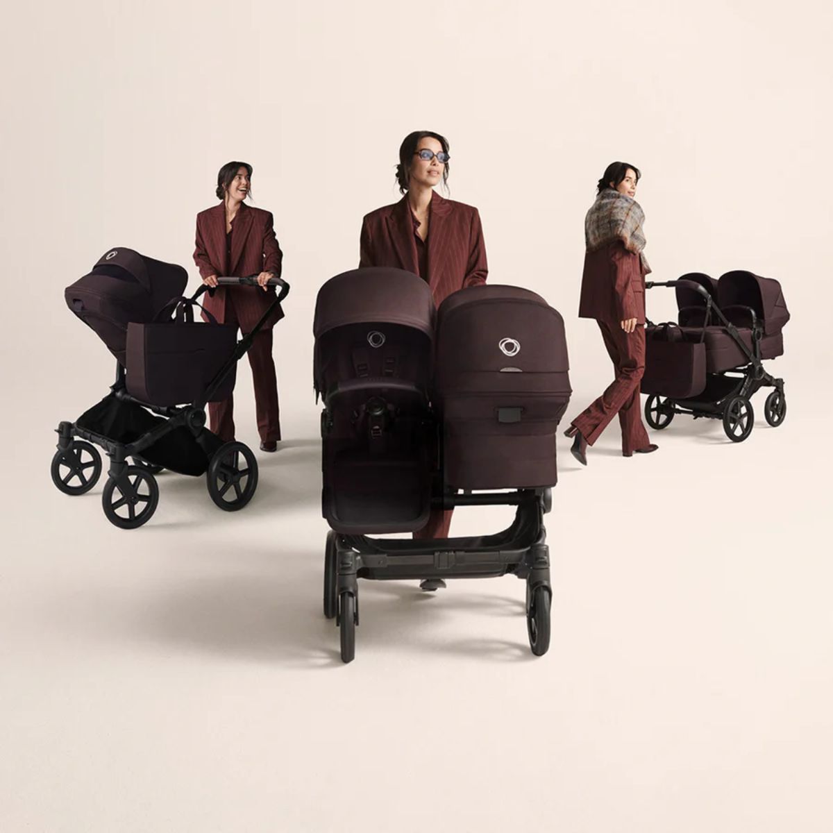 Bugaboo Donkey 6 Complete Single-to-Double Stroller - Black / Moon Grey on Luna Baby Store Miami