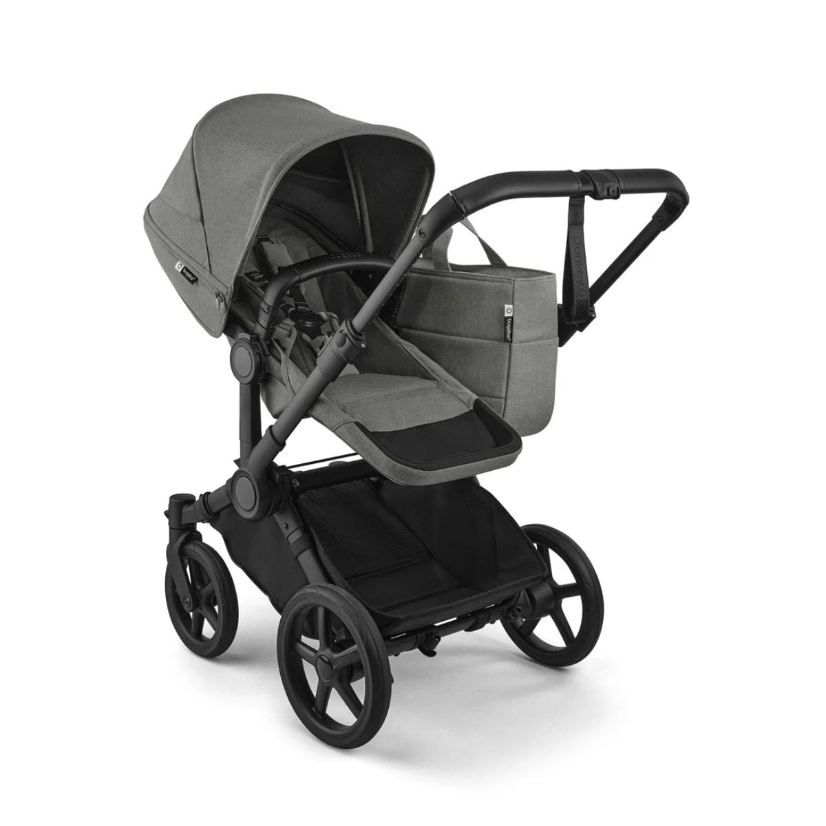 Bugaboo Donkey 6 Complete Single-to-Double Stroller - Black / Moon Grey