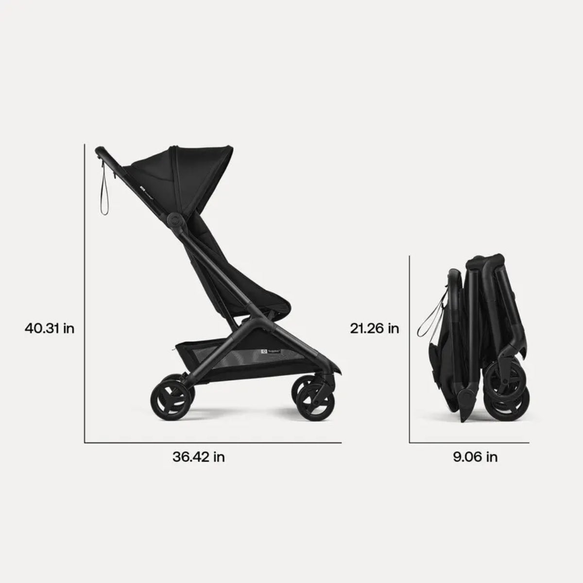 Carrinho de viagem Bugaboo Butterfly 2 - Black/Forest Green

